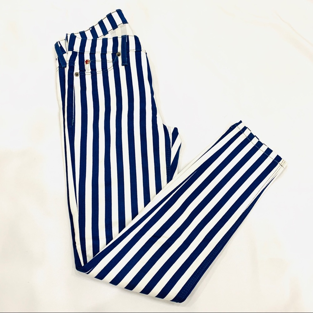 HUDSON NICO Super Skinny Striped Jeans Sz. 25